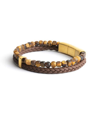 Gemini Armband Double Brown M-L