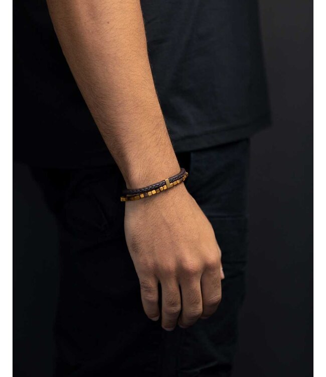 Gemini Armband Double Brown M-L