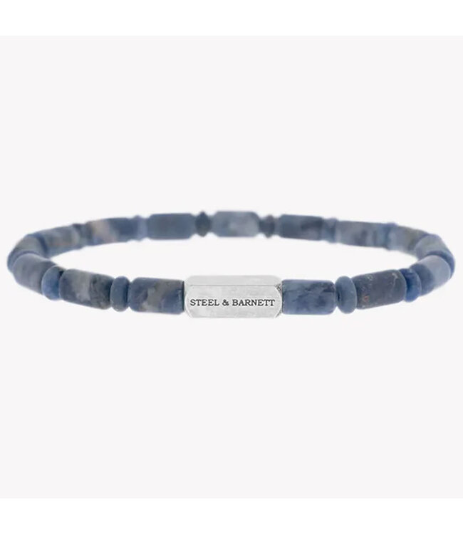 Steel & Barnett Stones Bracelet Colourful Matt Sodalite M