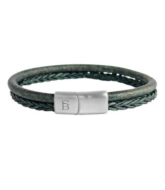 Steel & Barnett Leather Bracelet Denby Military  M