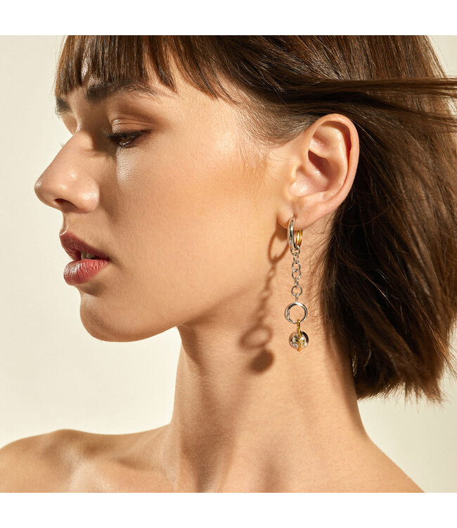 Ania Haie Oorring Turn on the Charm hoop gold-silver