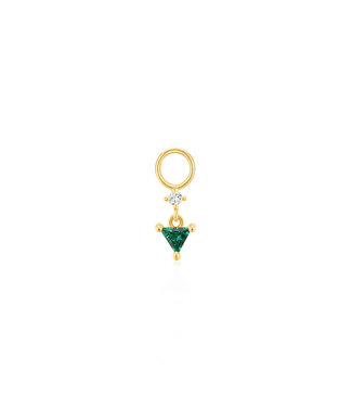 Ania Haie Charm earring Gold sparkle drop green