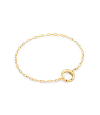 Ania Haie Armband Charm gold mini link chain connector