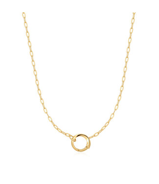 Ania Haie Halsketting Charm Gold mini link chain connector