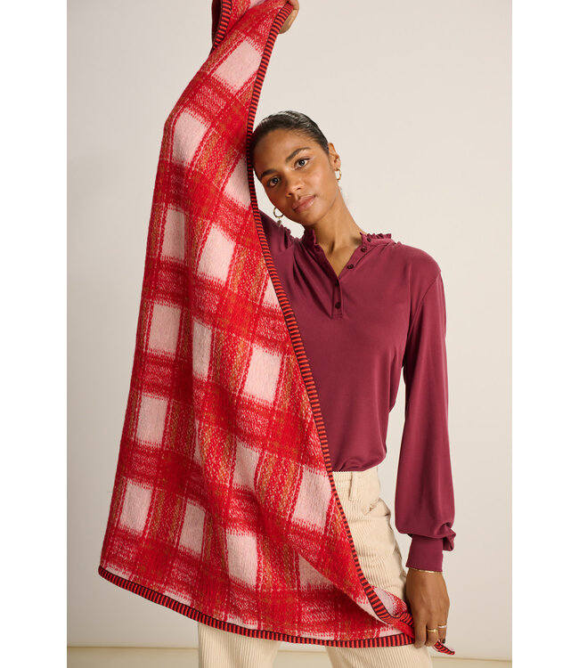 POM Amsterdam Pom - Sjaal Checks Scarlet Red