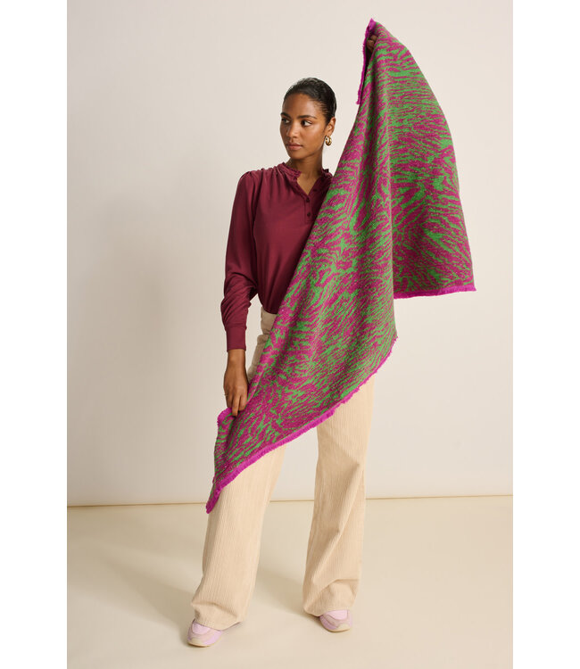 POM Amsterdam Sjaal Zebra Fiery Pink