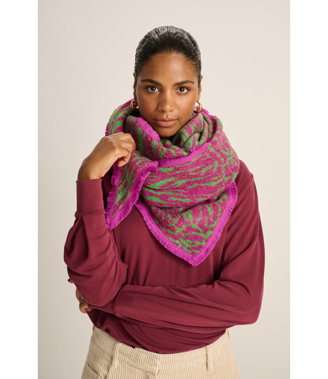 POM Amsterdam Sjaal Zebra Fiery Pink