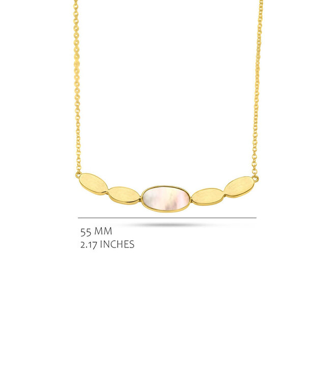 Silver Rose Halsketting Luna Goud