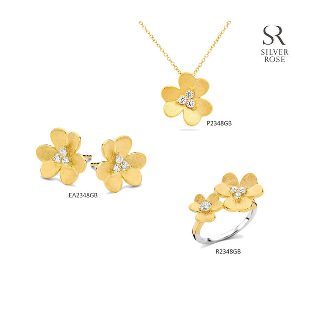 Silver Rose Halsketting Ivy Goud