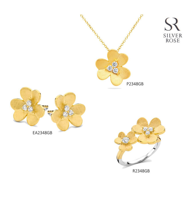 Silver Rose Halsketting Ivy Goud