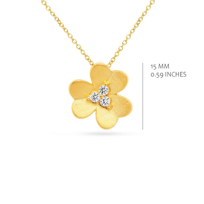 Silver Rose Halsketting Ivy Goud