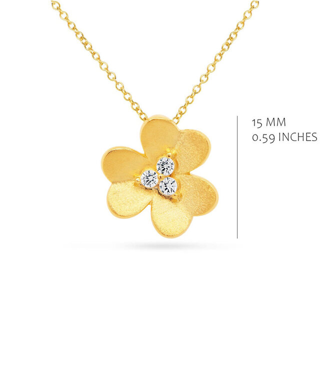 Silver Rose Halsketting Ivy Goud