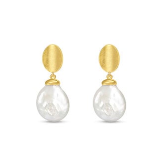 Silver Rose Oorring Loua Goud