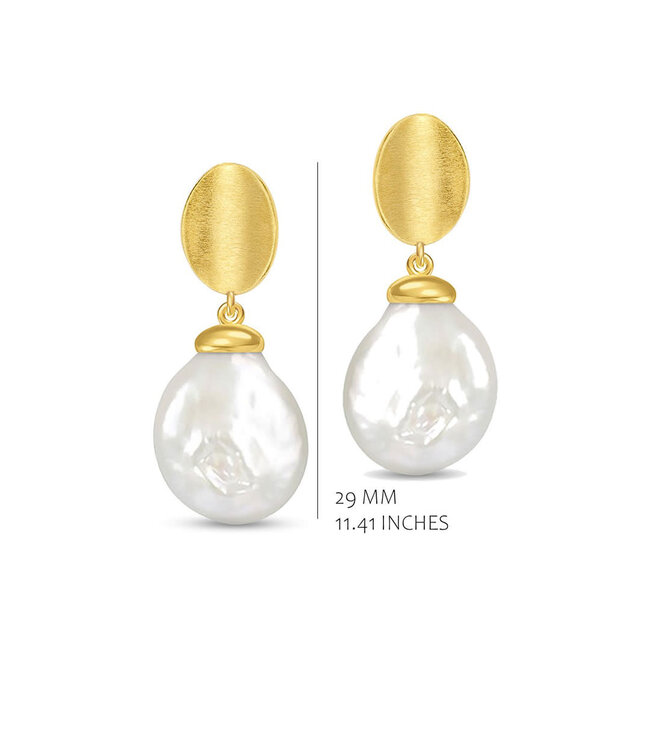 Silver Rose Oorring Loua Goud