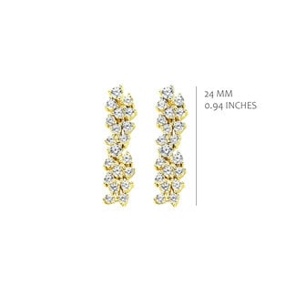 Silver Rose Oorring Jolie Goud