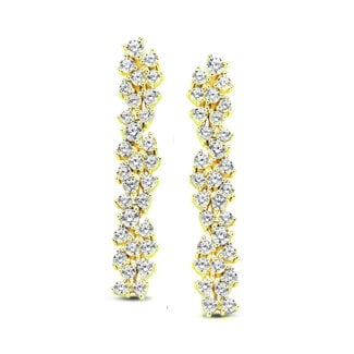 Silver Rose Oorring Lizzy Goud