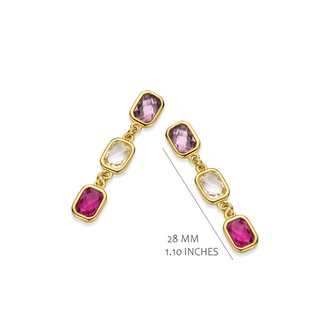 Silver Rose Oorring Celia