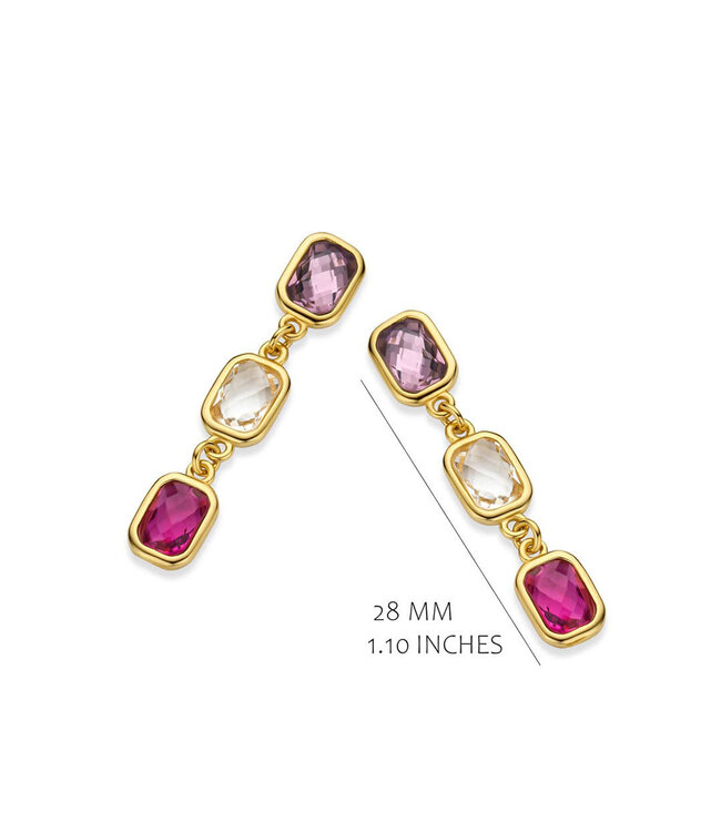 Silver Rose Oorring Celia