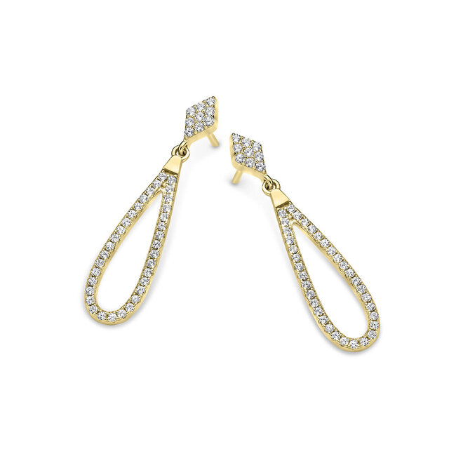 Silver Rose Oorring Améline Goud