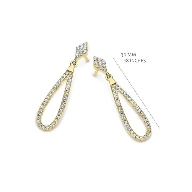 Silver Rose Oorring Améline Goud