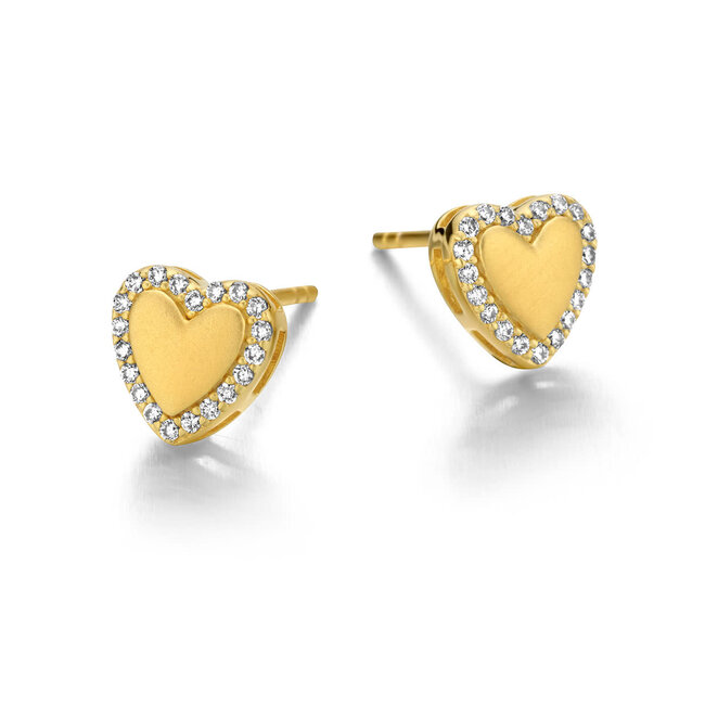 Silver Rose Oorring Romée Goud