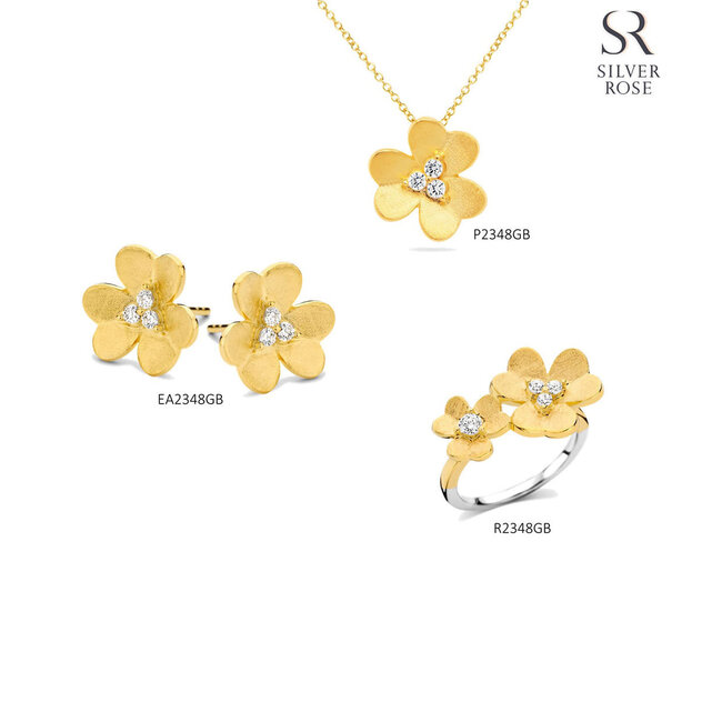 Silver Rose Oorring Norah Goud