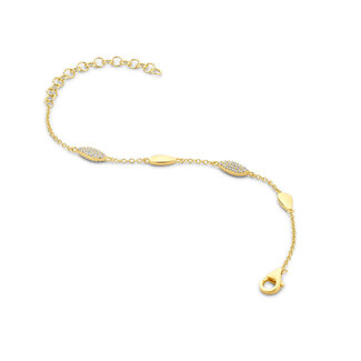 Silver Rose Armband Bobbie Goud