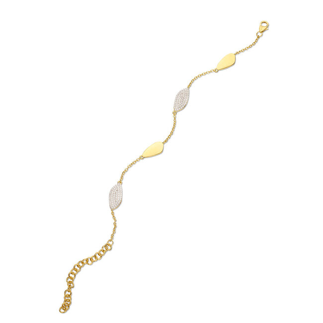 Silver Rose Armband Bobbie Goud
