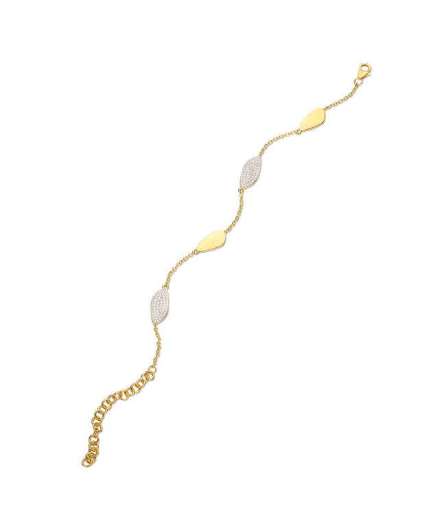 Silver Rose Armband Bobbie Goud