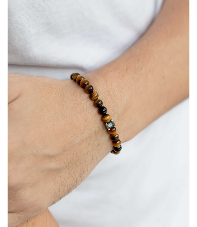 Gemini Armband Six Tiger Eye M