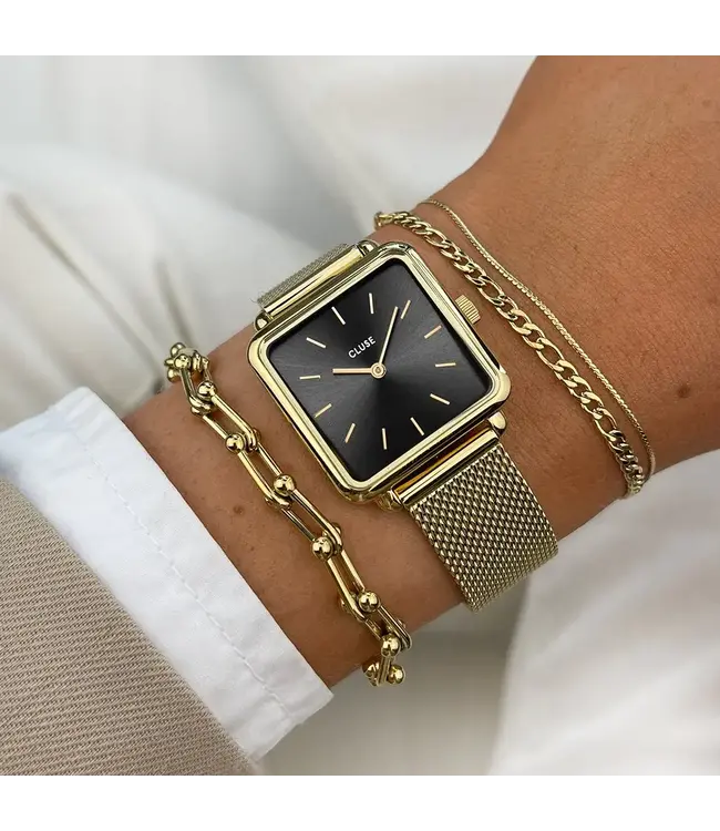 Cluse Uurwerk La Tétragone mesh black