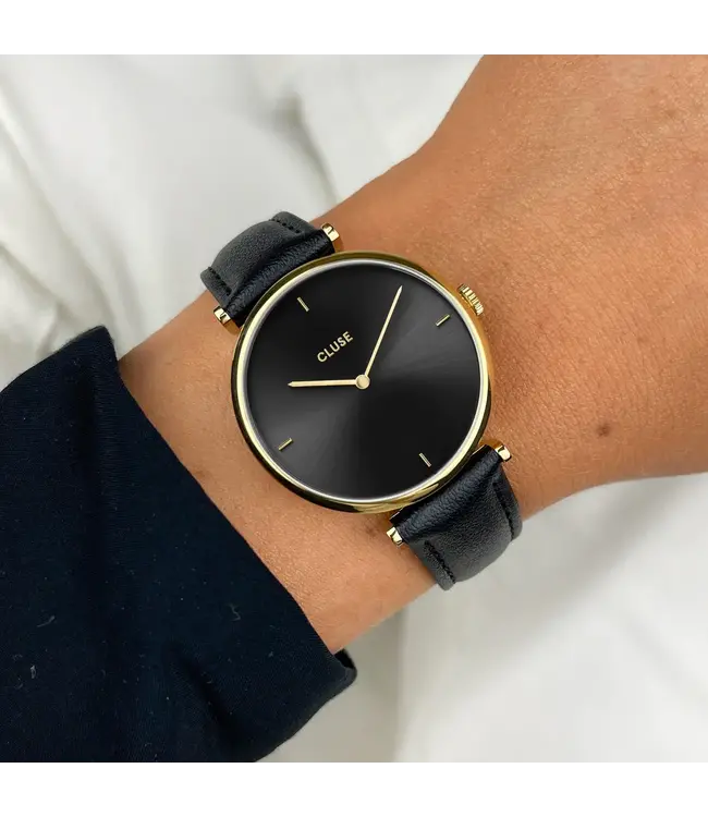 Cluse Uurwerk Triomphe leather black