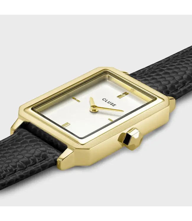 Cluse Uurwerk Fluette Leather Black Liz