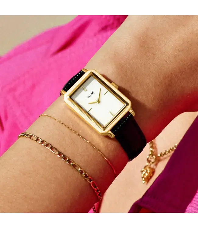 Cluse Uurwerk Fluette Leather Black Liz