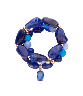 Les Cordes Armband Pan71 Fel Blauw