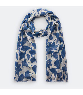 codello Sjaal Bamboo Flowers Blue