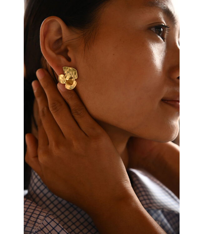 Christine Bekaert Oorring Moringa Flower Stud Small