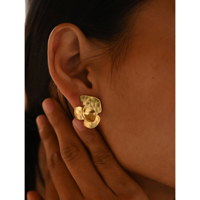 Christine Bekaert Oorring Moringa Flower Stud Small