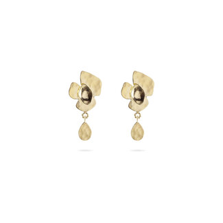 Christine Bekaert Oorring Moringa Flower Stud Dangle