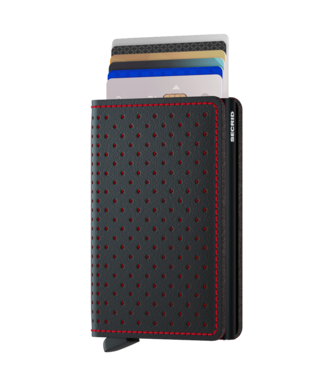 Secrid Portemonnee Slimwallet Perforated Black-Red