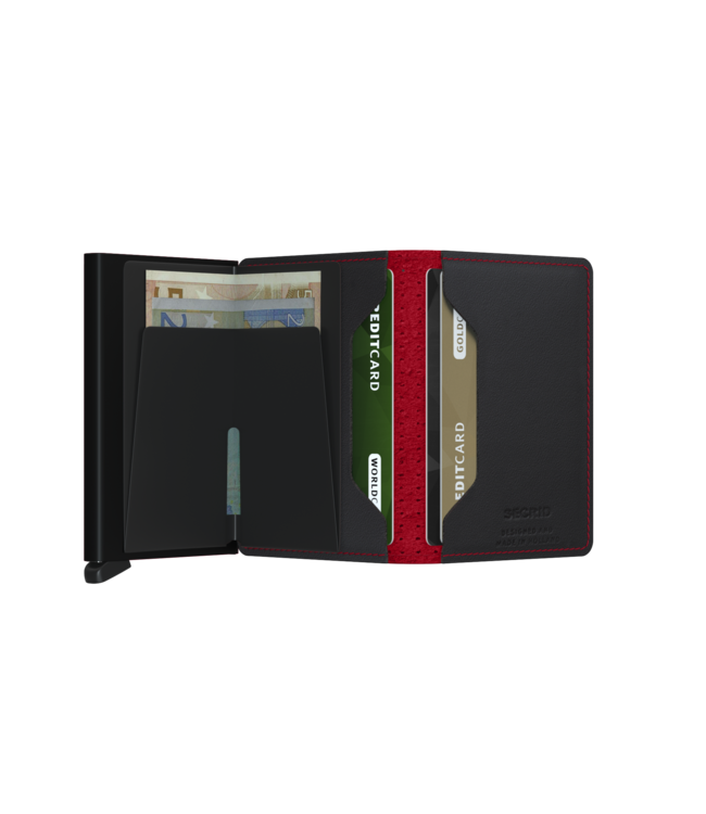 Secrid Portemonnee Slimwallet Perforated Black-Red