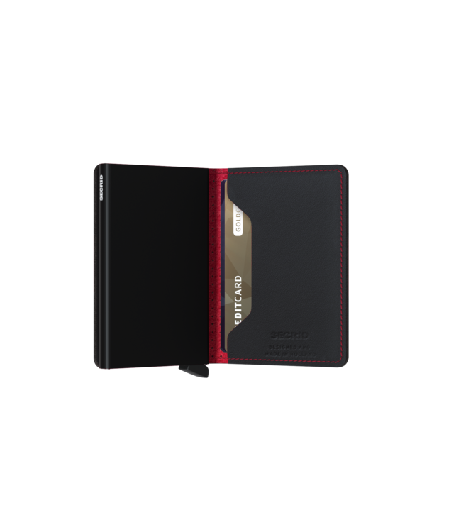 Secrid Portemonnee Slimwallet Perforated Black-Red