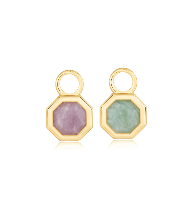 Ania Haie Charm earring Octagon Gold Gemstone