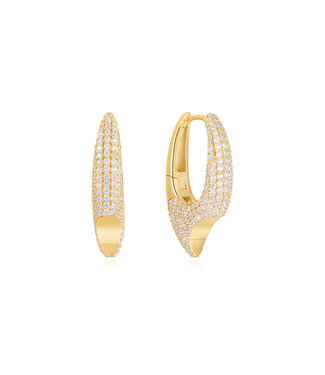 Ania Haie Oorring Pavé Arrow Hoop Gold