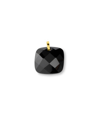 MelanO KO Squared facet pendant GD, Black