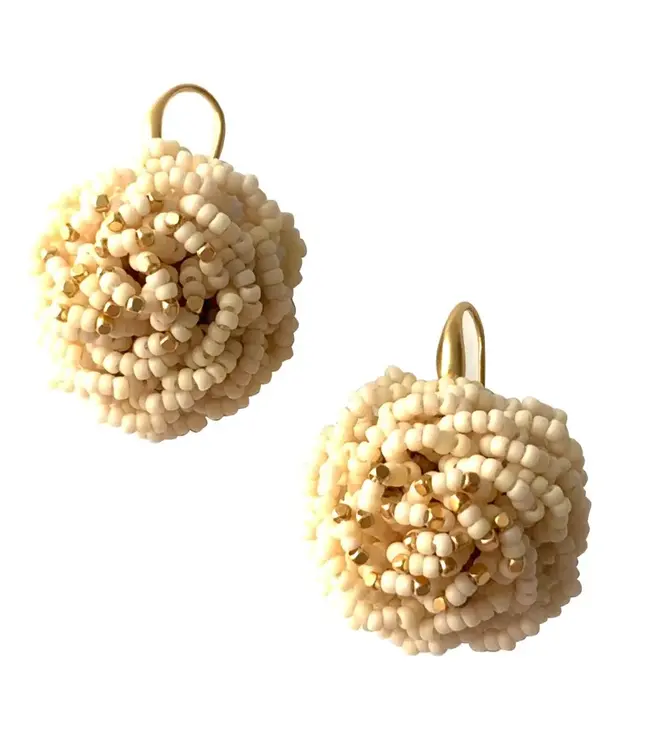 Ibu Jewels Oorring Rose Antique Beige