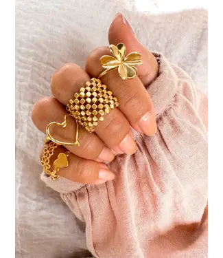 Ibu Jewels Ring Mesh Gold