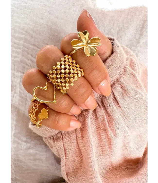 Ibu Jewels Ring Mesh Gold