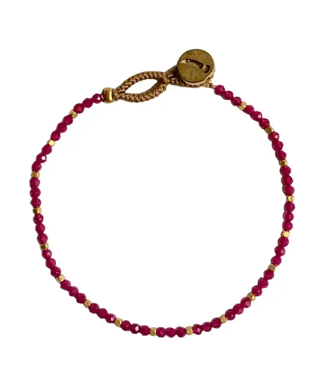 Ibu Jewels Armband Lulu Stone Dot Ruby