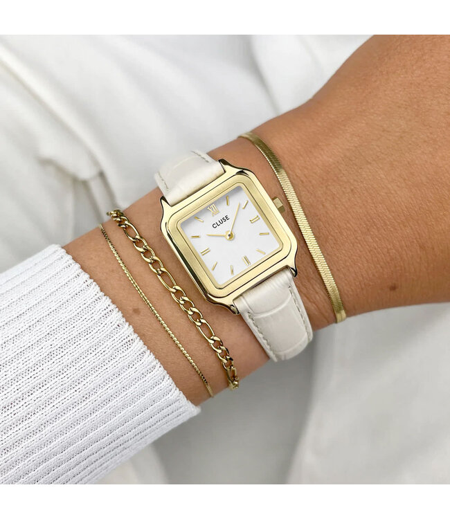 Cluse Uurwerk Gracieuse Petite White leather